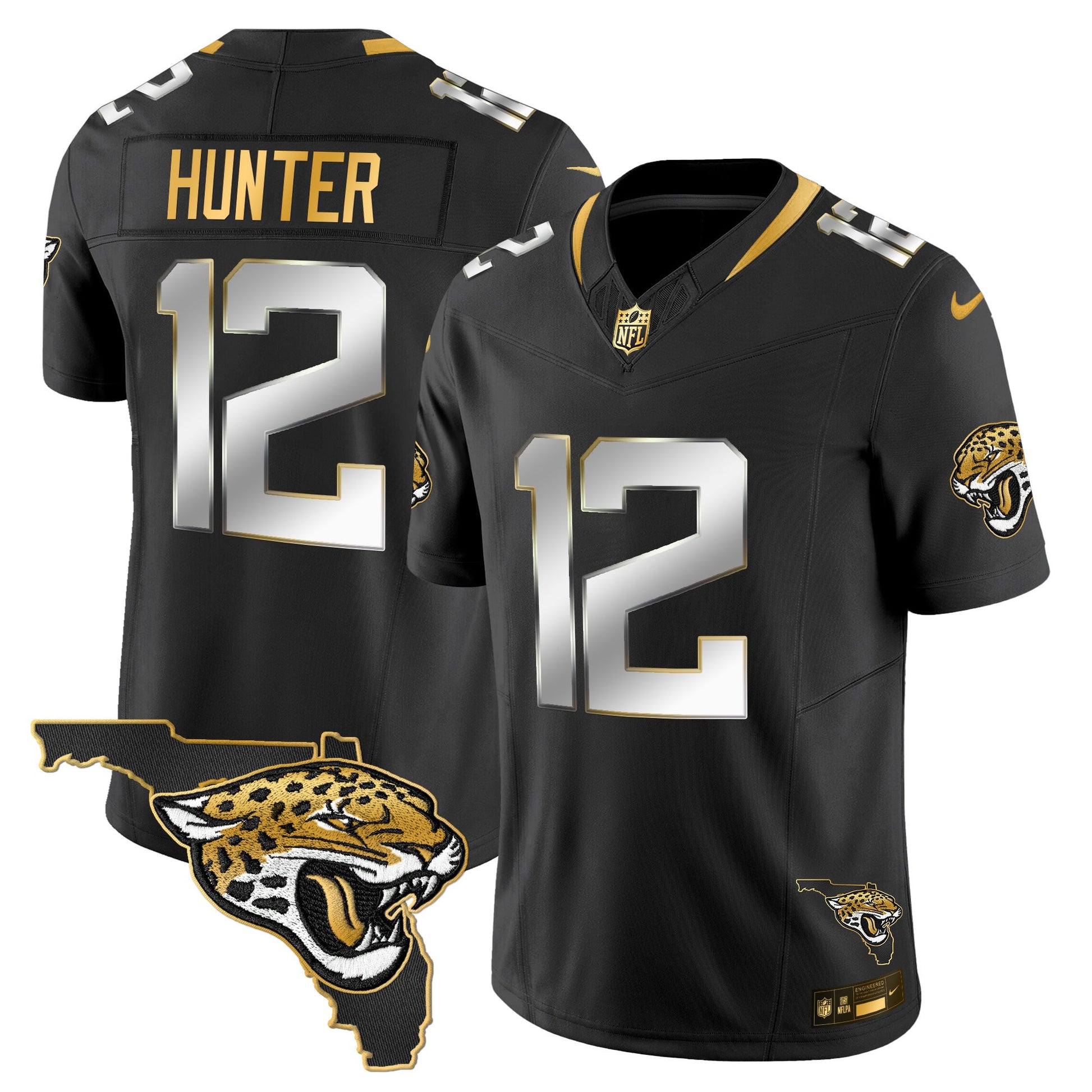 Men's Jacksonville Jaguars 2025 Gold Vapor Limited Jersey - All Stitched