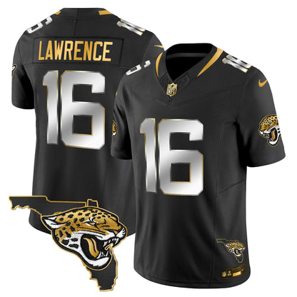 Men's Jacksonville Jaguars 2025 Gold Vapor Limited Jersey - All Stitched