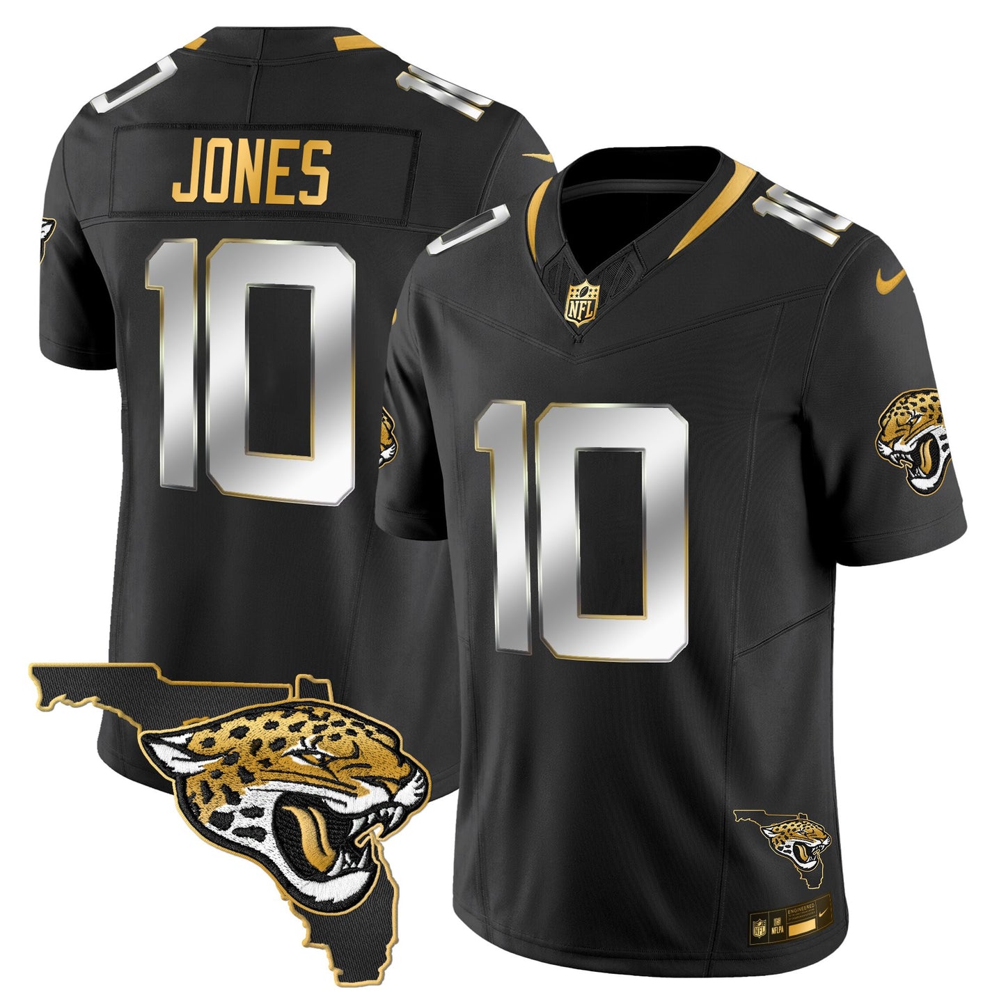Men's Jacksonville Jaguars 2025 Gold Vapor Limited Jersey - All Stitched