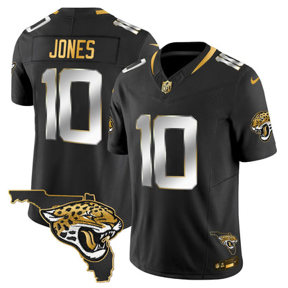Men's Jacksonville Jaguars 2025 Gold Vapor Limited Jersey - All Stitched