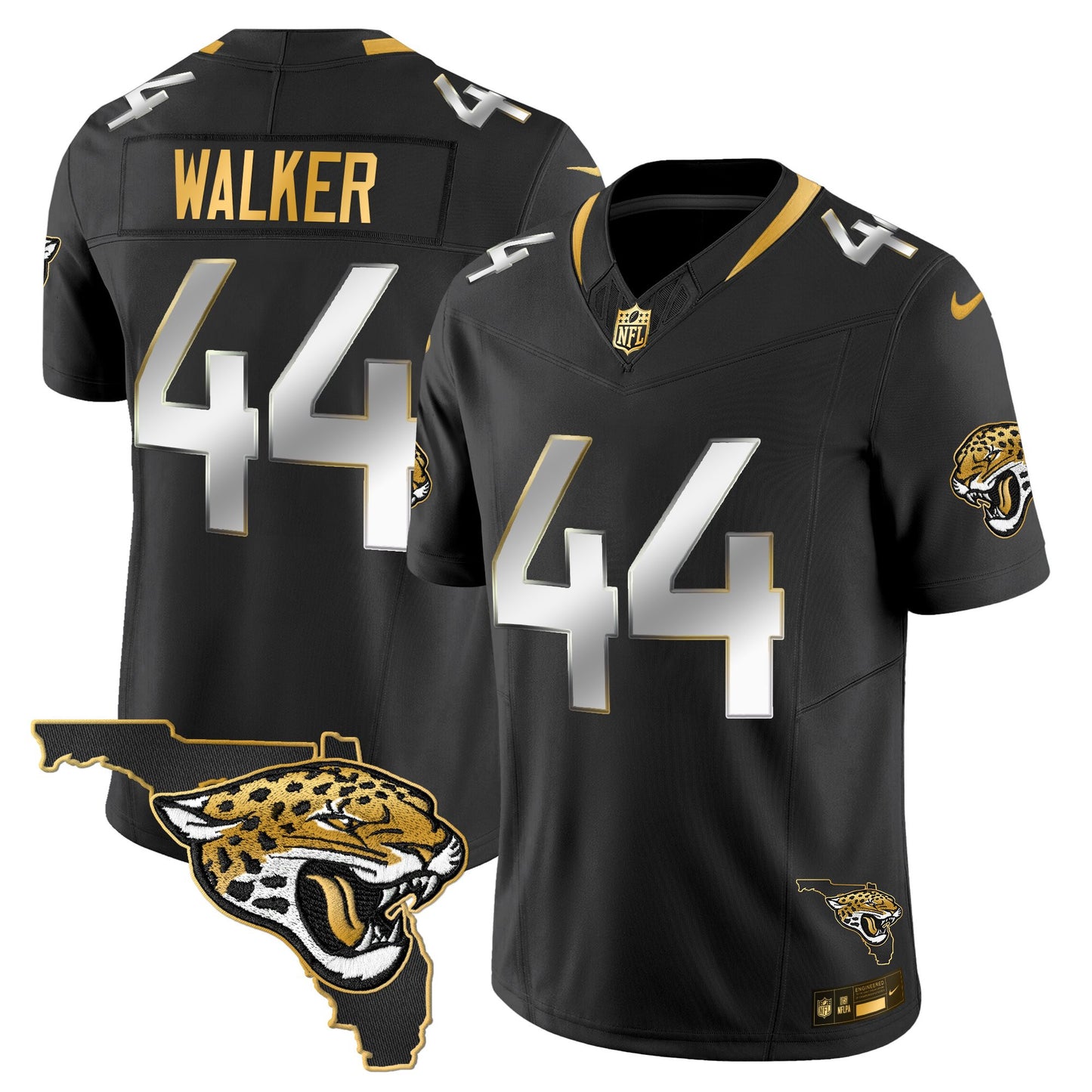 Men's Jacksonville Jaguars 2025 Gold Vapor Limited Jersey - All Stitched