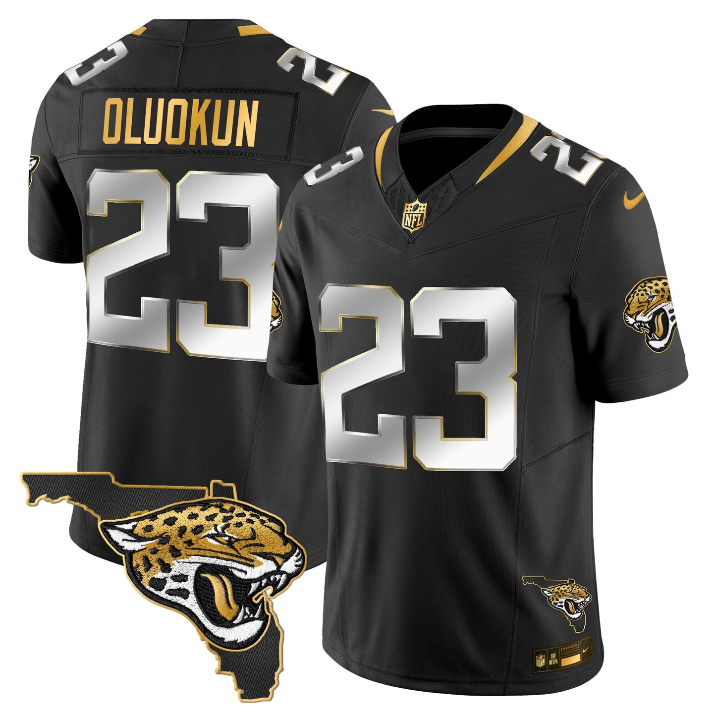 Men's Jacksonville Jaguars 2025 Gold Vapor Limited Jersey - All Stitched