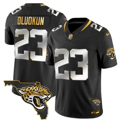 Men's Jacksonville Jaguars 2025 Gold Vapor Limited Jersey - All Stitched