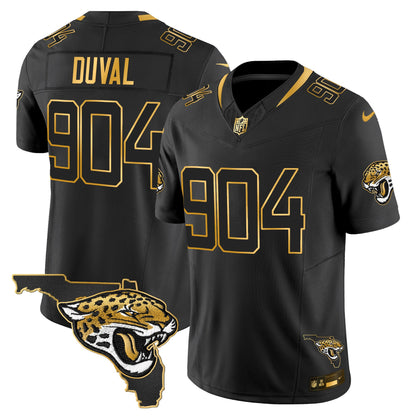 Men's Jacksonville Jaguars 2025 Gold Vapor Limited Jersey - All Stitched