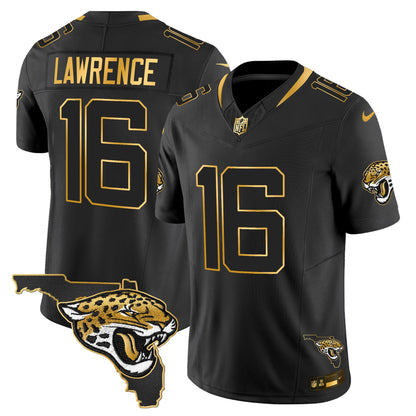 Men's Jacksonville Jaguars 2025 Gold Vapor Limited Jersey - All Stitched