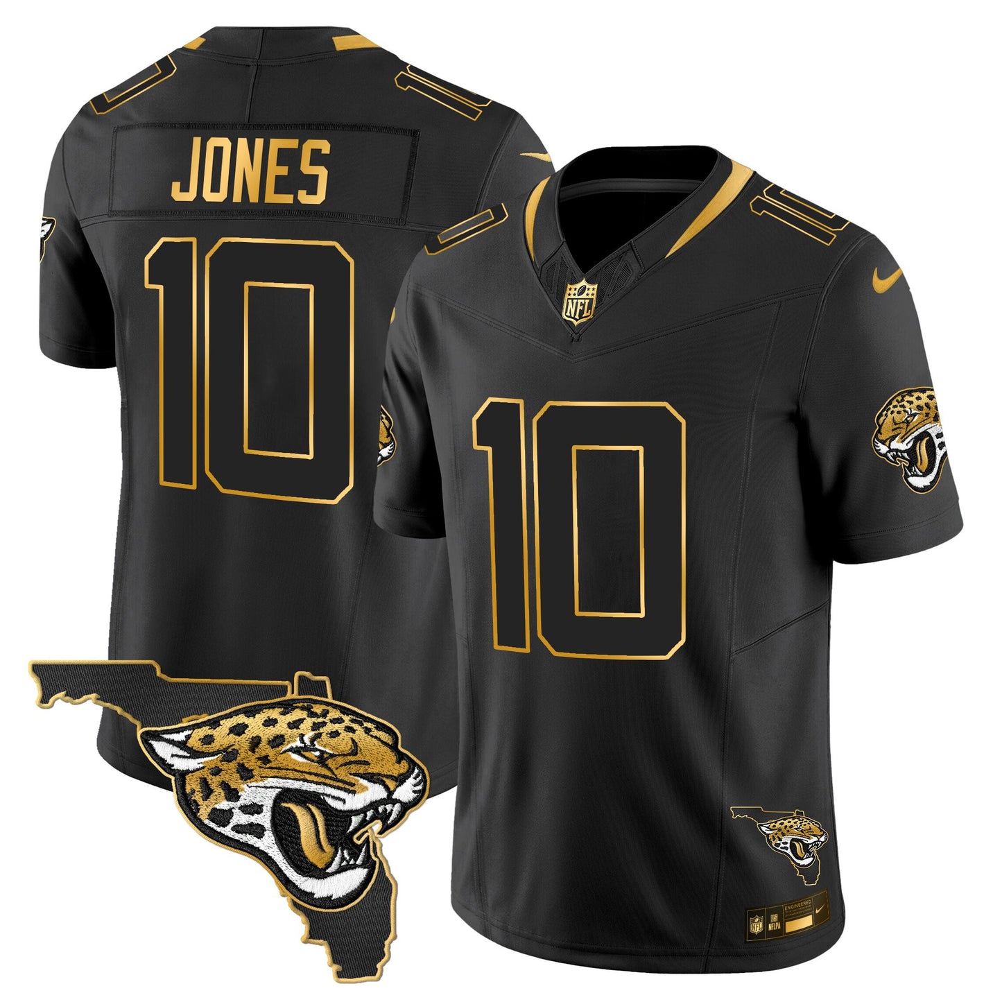 Men's Jacksonville Jaguars 2025 Gold Vapor Limited Jersey - All Stitched