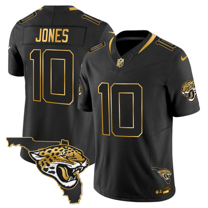 Men's Jacksonville Jaguars 2025 Gold Vapor Limited Jersey - All Stitched