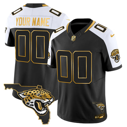 Jacksonville Jaguars 2025 Gold Vapor Limited Custom Jersey - All Stitched