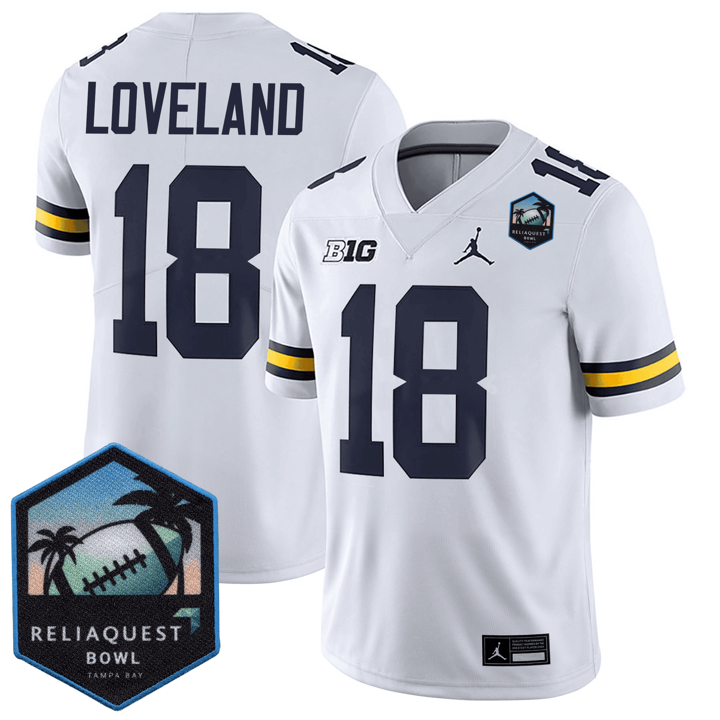 MICH Football 24/25 Jersey - ReliaQuest Bowl Patch