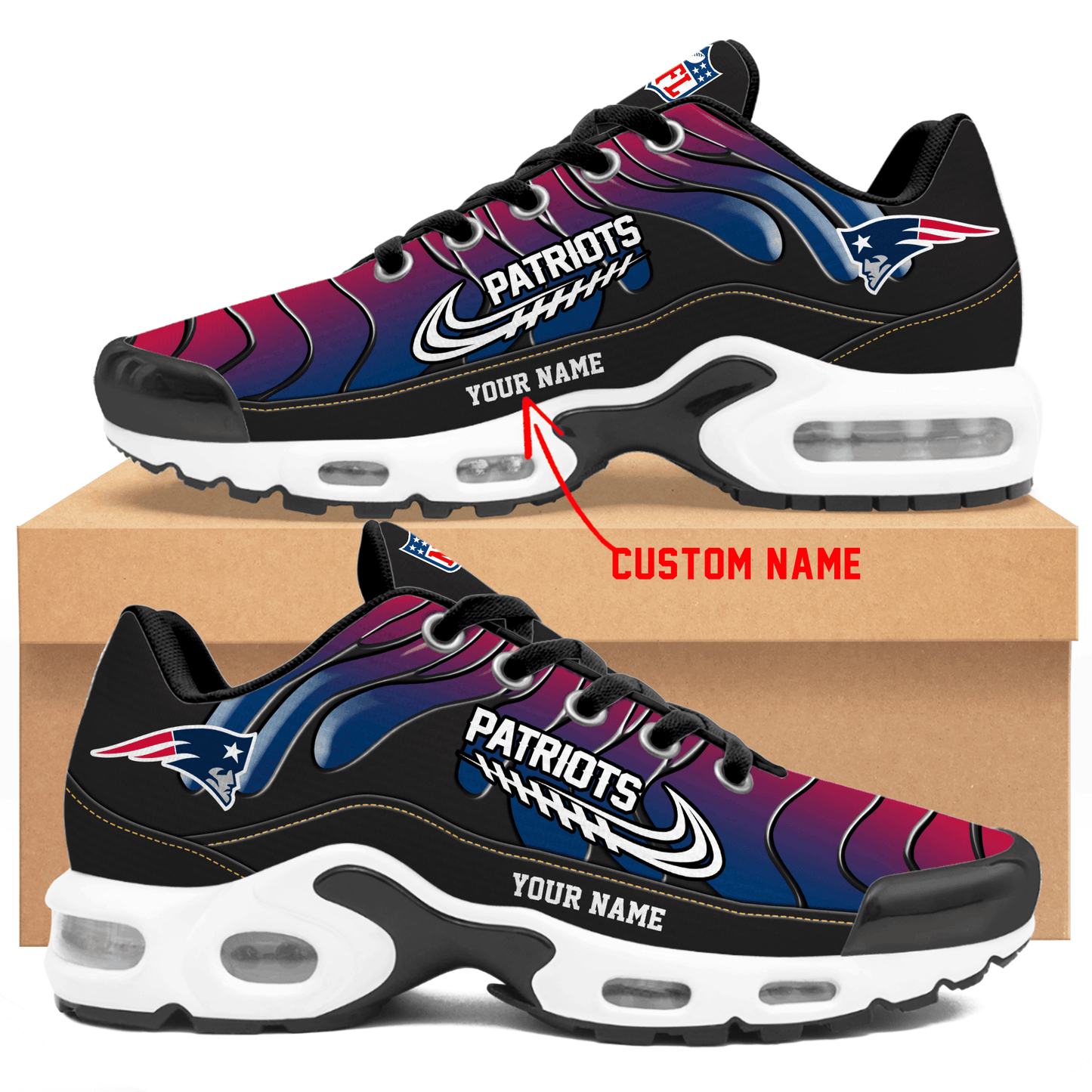 New England Patriots | Personalized Air Max Shoes Limited Edition TD