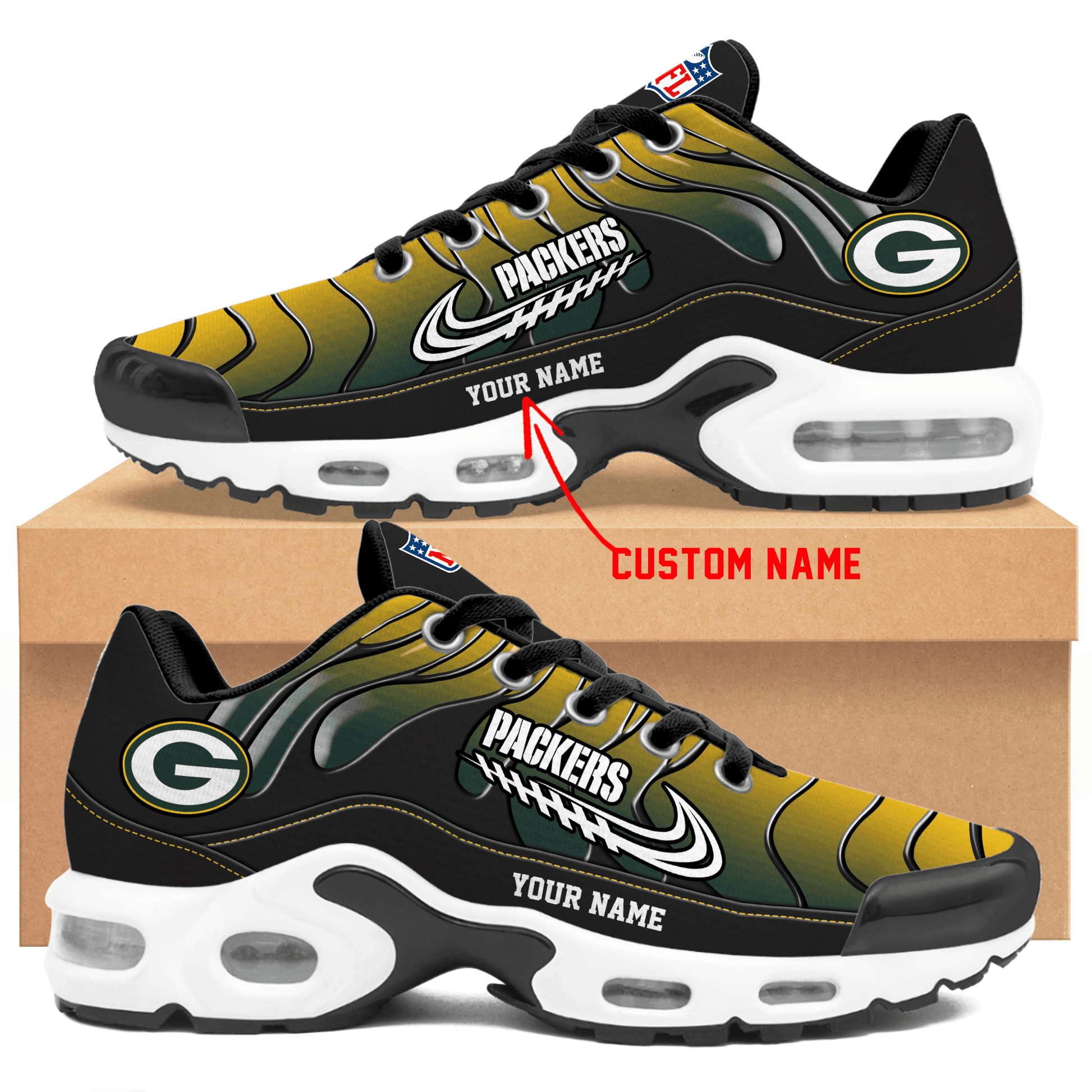 Green Bay Packers | Personalized Air Max Shoes Limited Edition TD
