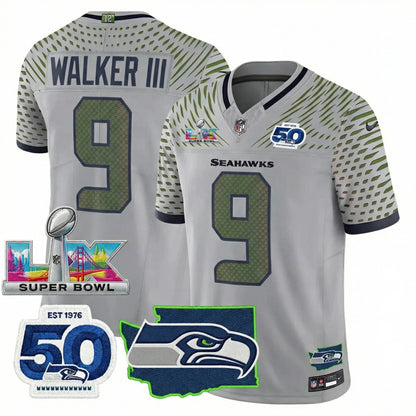 SEA SB LX Game Patch Jersey - All Stitched