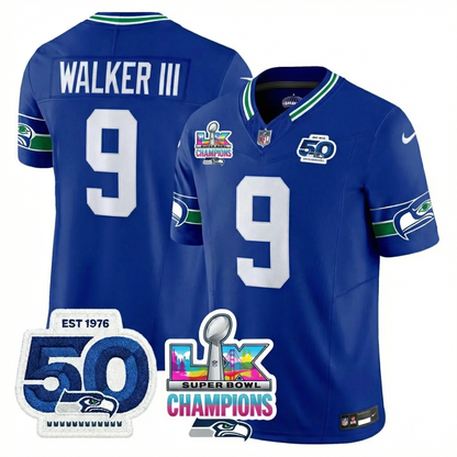 SEA SB LX Game Patch Jersey - All Stitched
