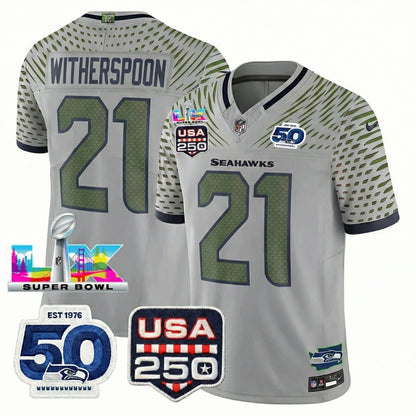 SEA S.Bowl LX Champions Patch Vapor Limited Jersey - All Stitched