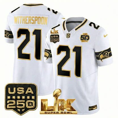 SEA S.Bowl LX Champions Patch Vapor Limited Jersey - All Stitched