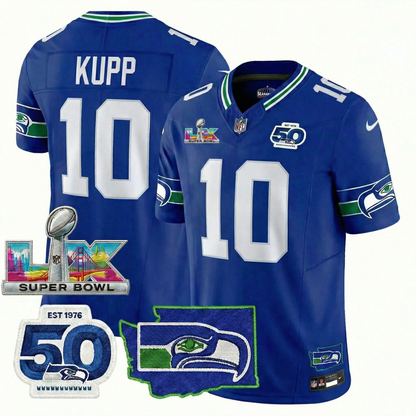 SEA S.Bowl LX Champions Patch Vapor Limited Jersey - All Stitched
