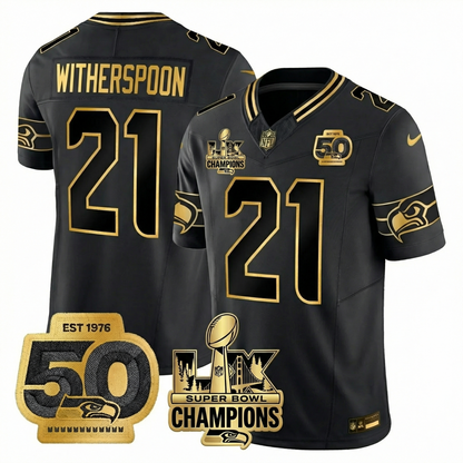 SEA S.Bowl LX Champions Patch Vapor Limited Jersey - All Stitched