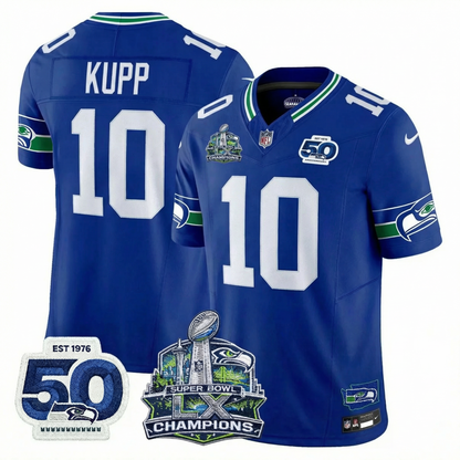 SEA S.Bowl LX Champions Patch Vapor Limited Jersey - All Stitched