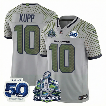 SEA S.Bowl LX Champions Patch Vapor Limited Jersey - All Stitched