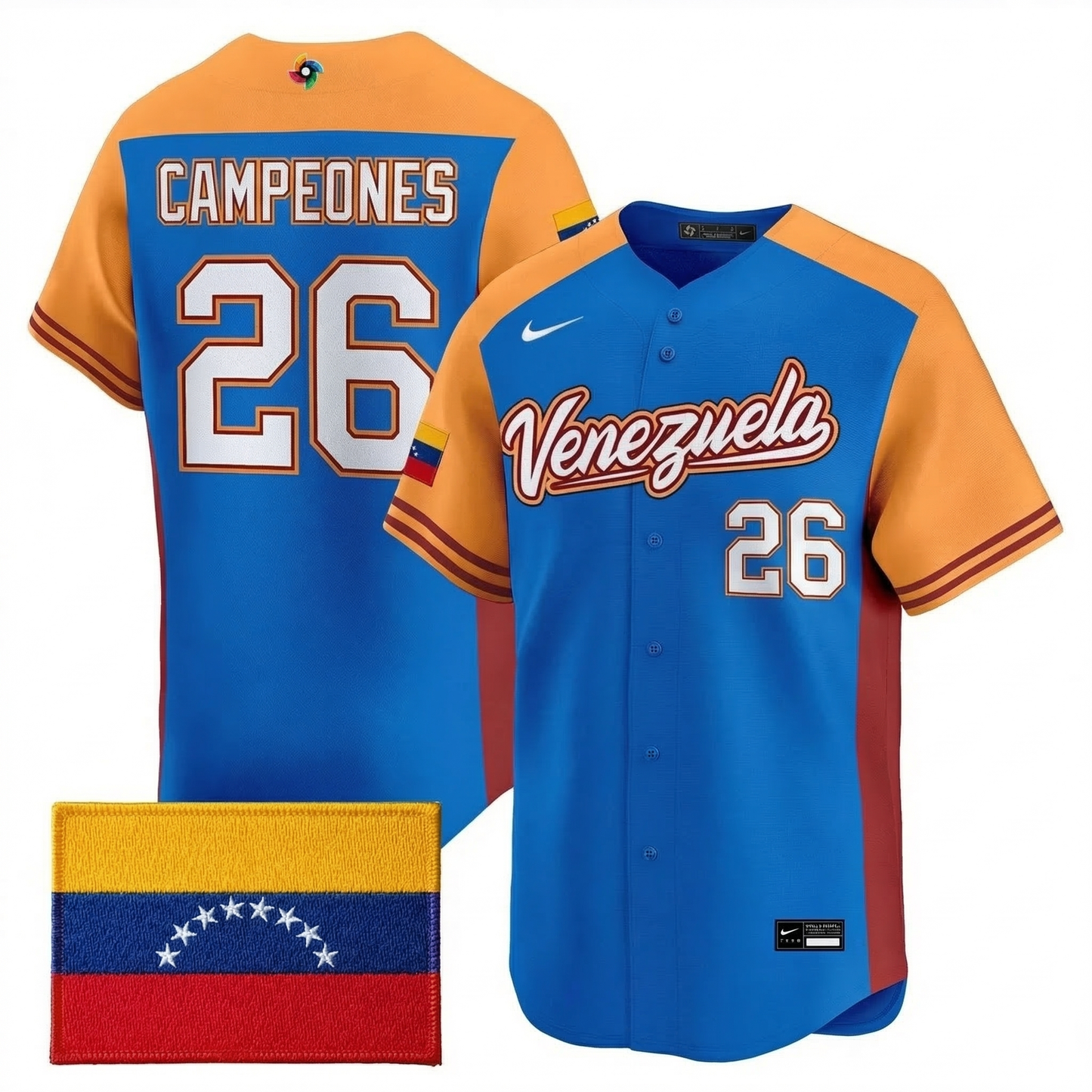 Team Venezuela World Baseball Classic Vapor Premier Jersey - 2026 Roster - All Stitched
