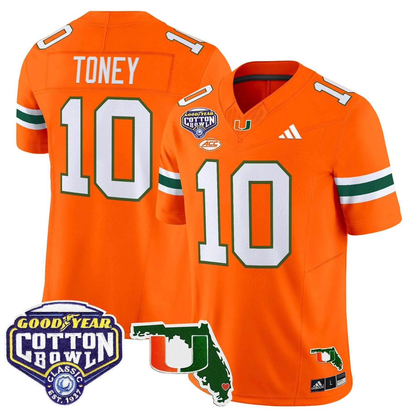 MIA 2025 Cotton Bowl & Florida Patch Vapor Limited Jersey - All Stitched