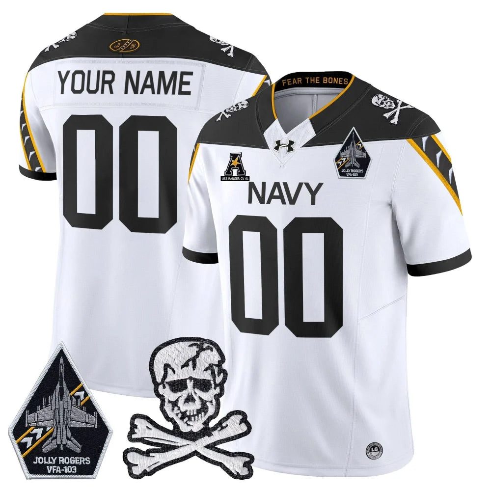 Navy Midshipmen Vapor Limited Custom Jersey - All Stitched