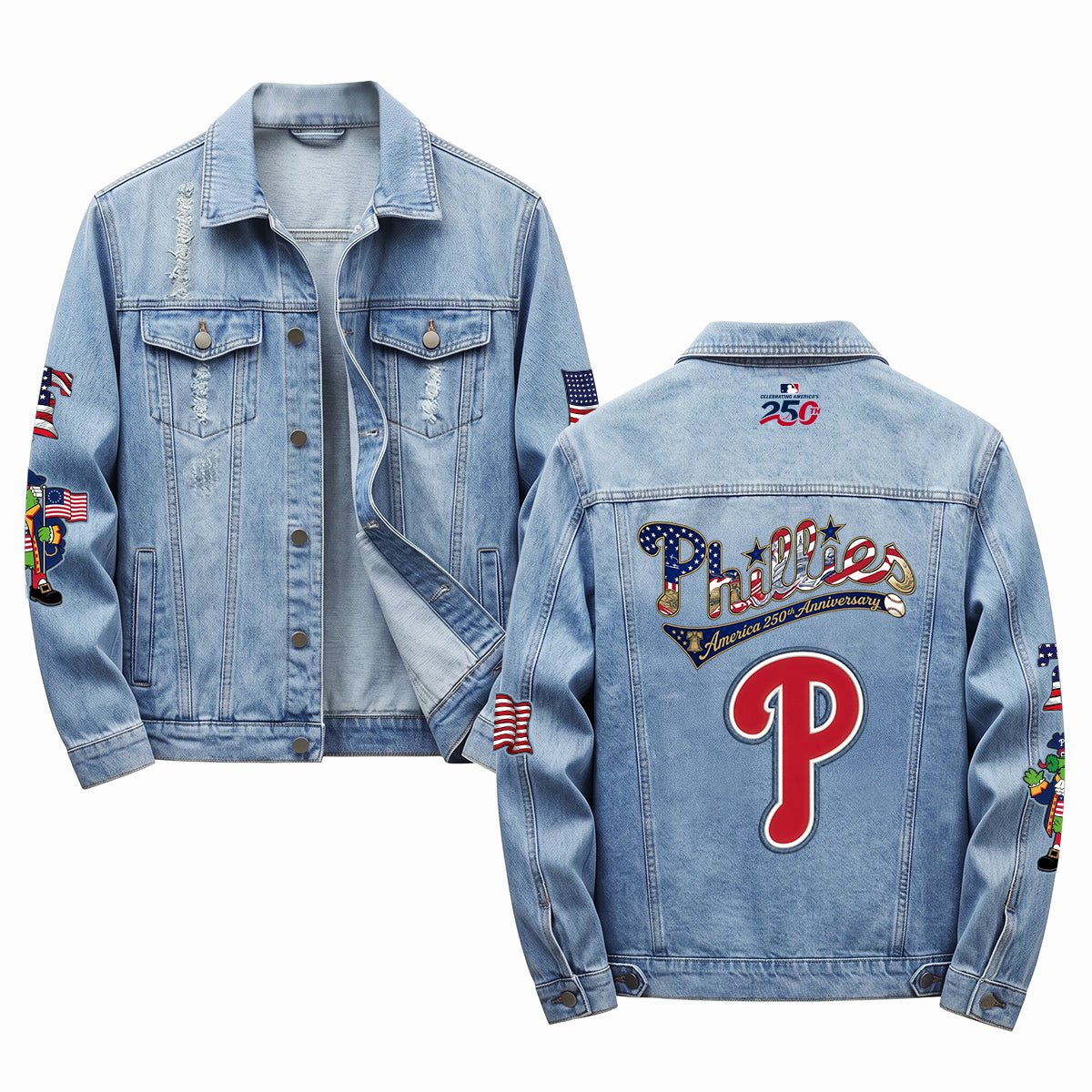 PHI 2026 Independence Day USA Denim Jacket - Printed