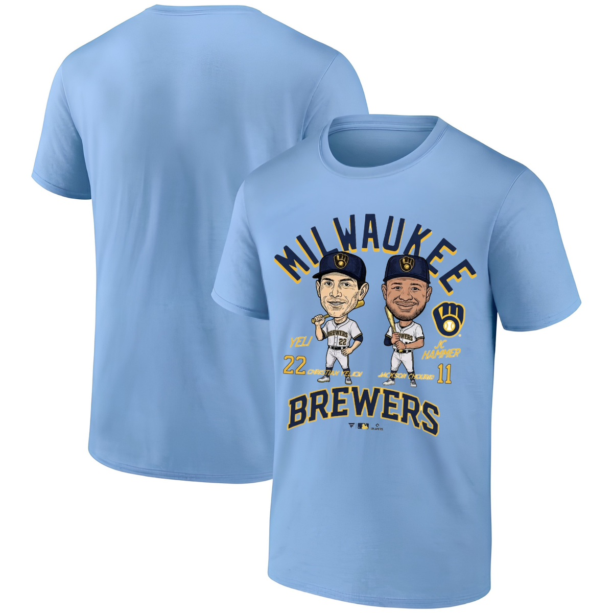 MIL 2026 Jackson Chourio & Christian Yelich Player Duo One Side T-Shirt - Printed