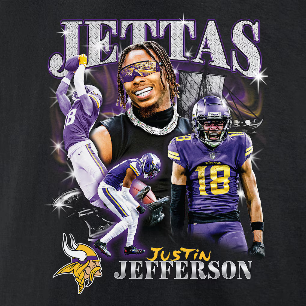 MIN Justin Jefferson Notorious Graphic T-Shirt - Printed