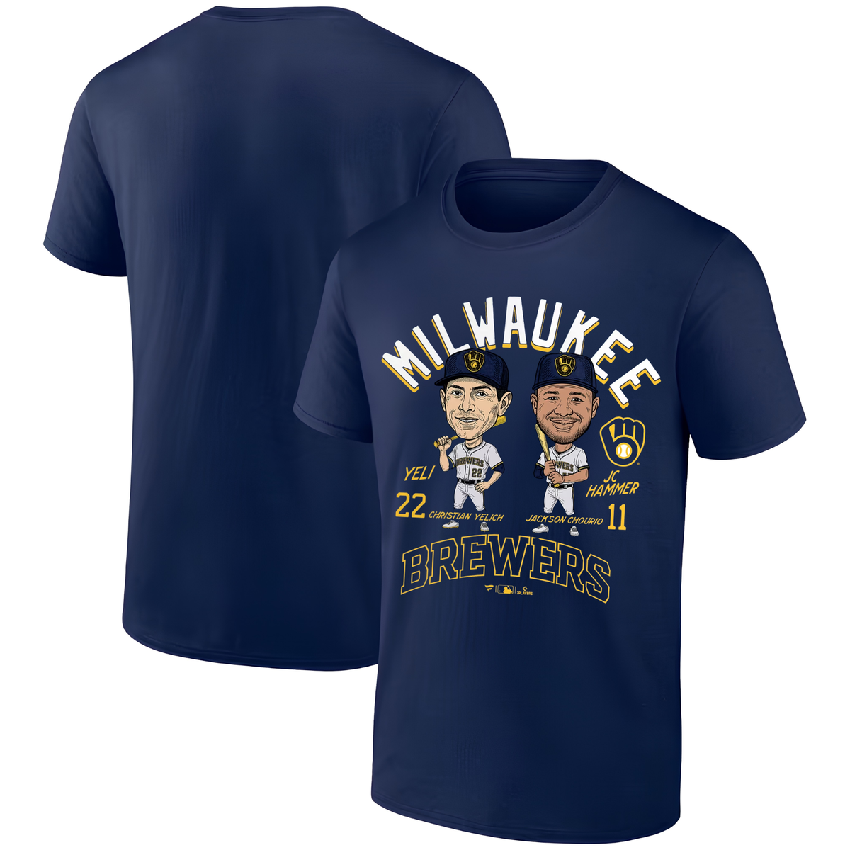 MIL 2026 Jackson Chourio & Christian Yelich Player Duo One Side T-Shirt - Printed