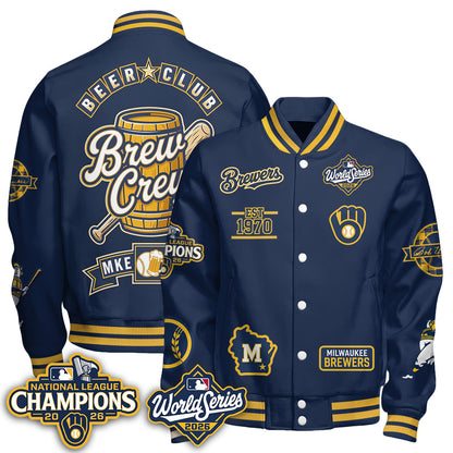 MIL NL Champions x Brew Crew Limited Edition Varsity Jacket - Printed