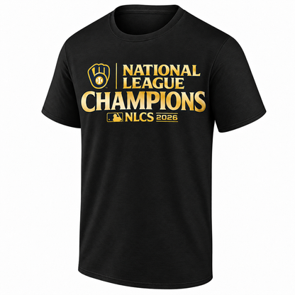 Milwaukee Brewers 2026 NL Champions One Side T-Shirt - Printed V3
