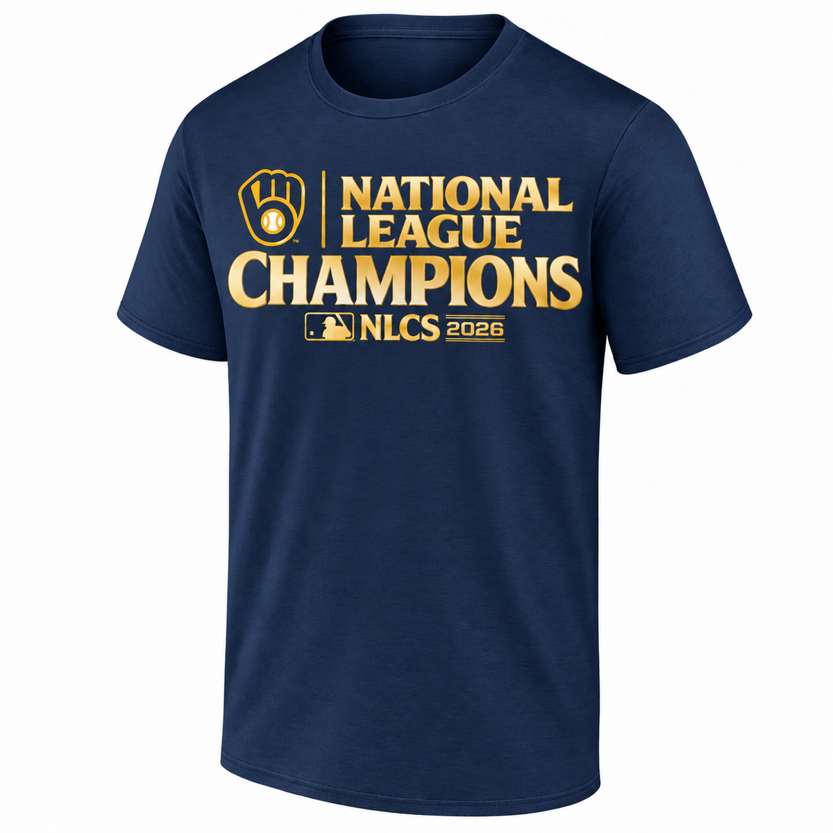 Milwaukee Brewers 2026 NL Champions One Side T-Shirt - Printed V3