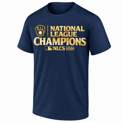 Milwaukee Brewers 2026 NL Champions One Side T-Shirt - Printed V3