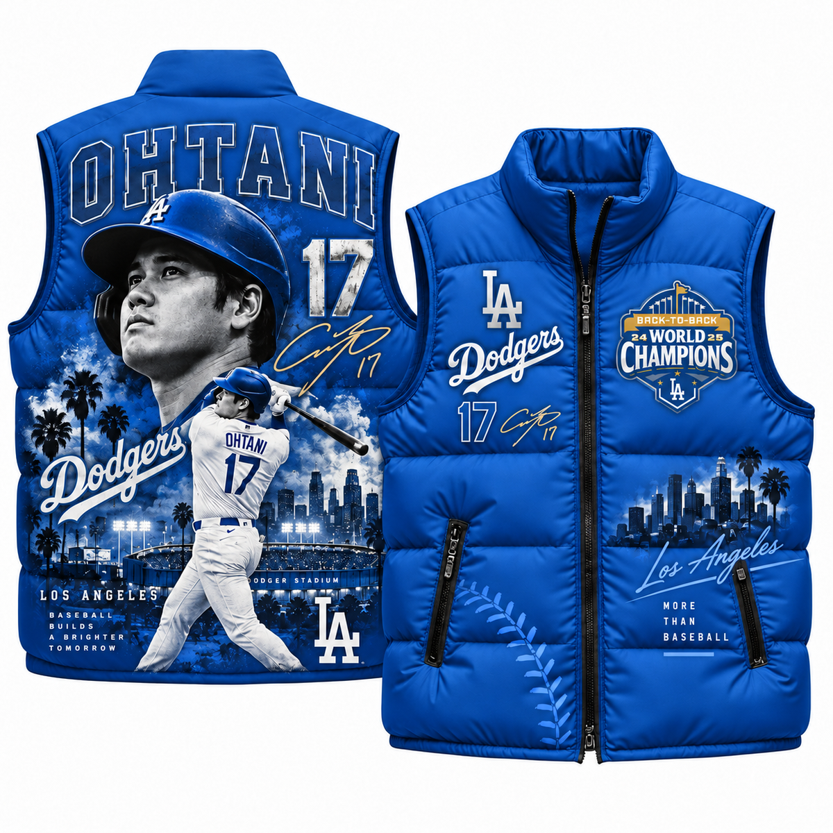 LAD #17 Ohtani Puffer Vest - Printed V2