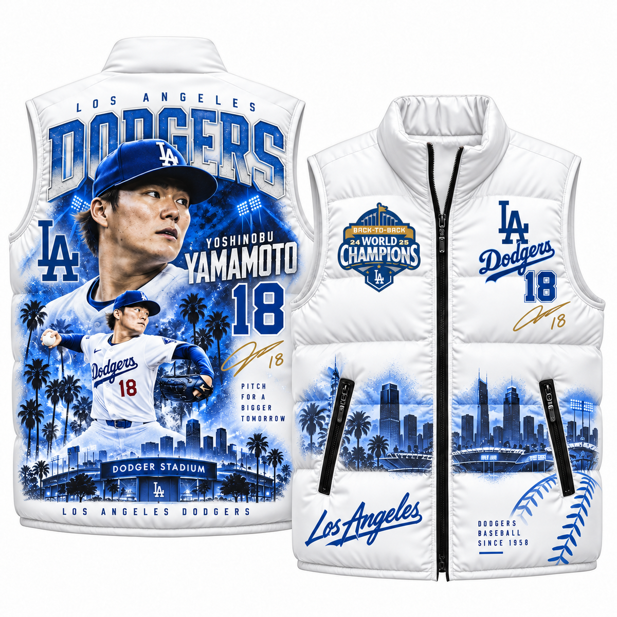 LAD #18 Yamamoto Puffer Vest - Printed