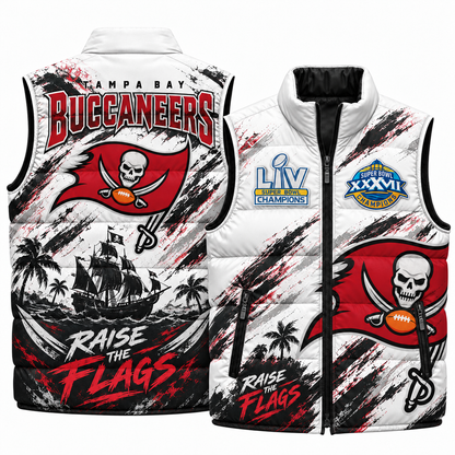 TB "Raise the Flags" Puffer Vest - Printed V2