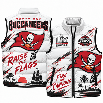 TB "Raise the Flags" Puffer Vest - Printed V4