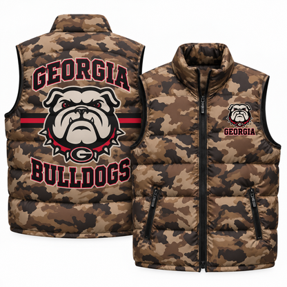 UGA 2026 Military Appreciation Camo Puffer Vest - Printed