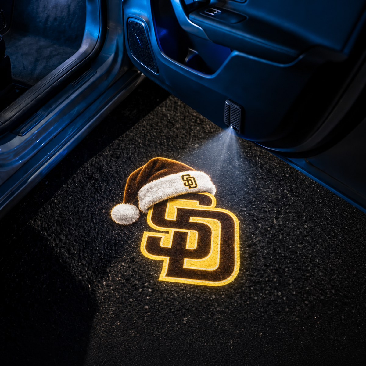 TeamBeam™ Christmas Baseball Car Door Projector Lights