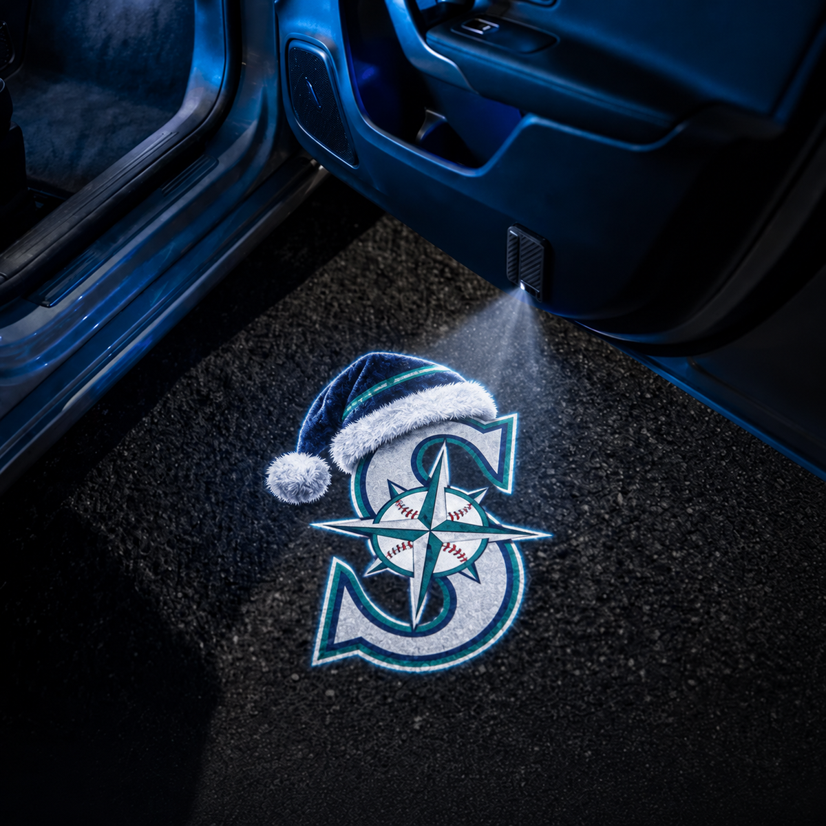 TeamBeam™ Christmas Baseball Car Door Projector Lights
