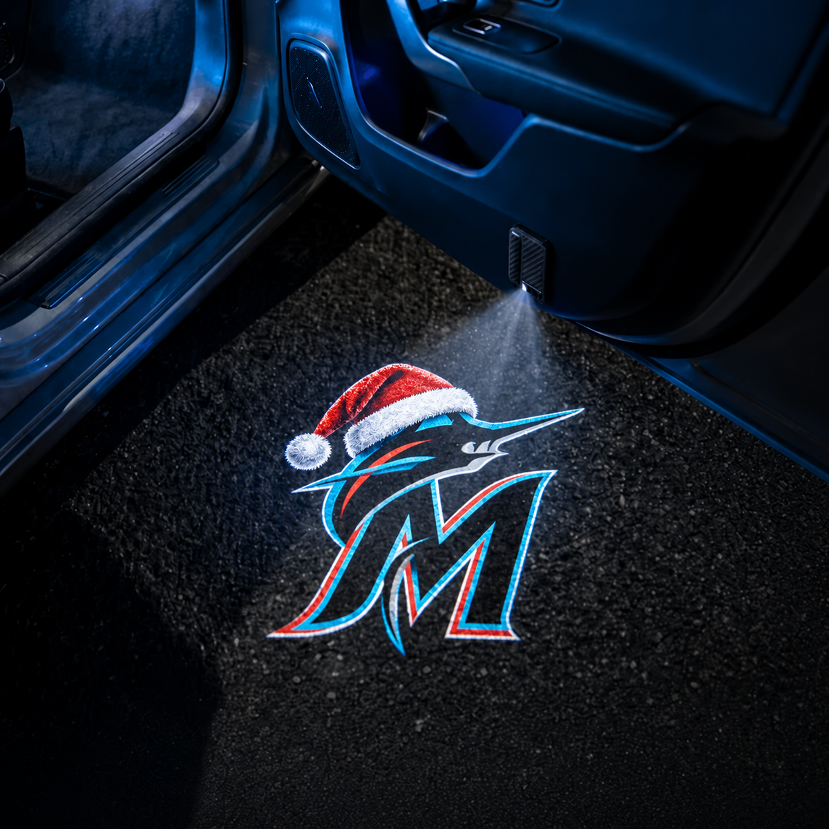 TeamBeam™ Christmas Baseball Car Door Projector Lights