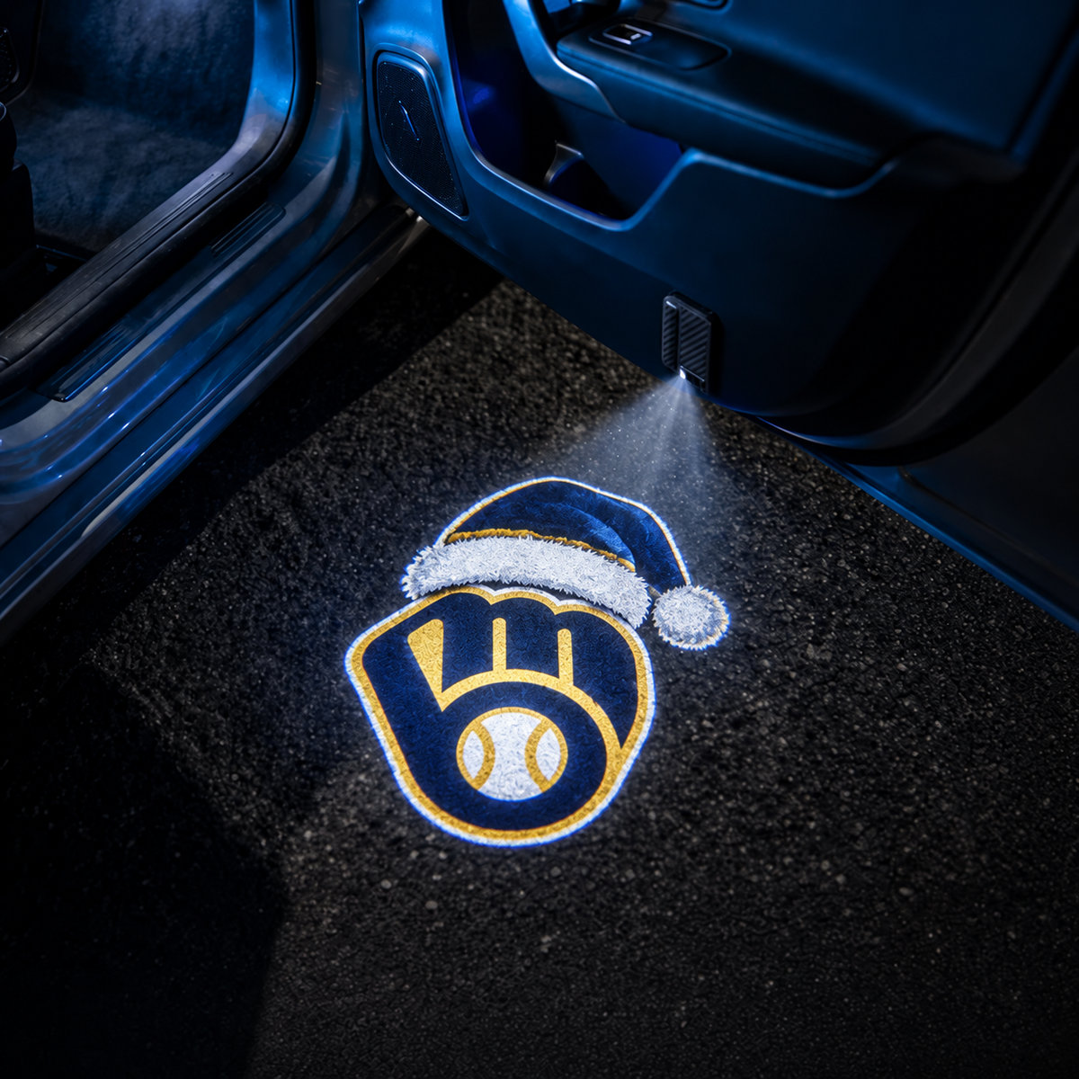 TeamBeam™ Christmas Baseball Car Door Projector Lights