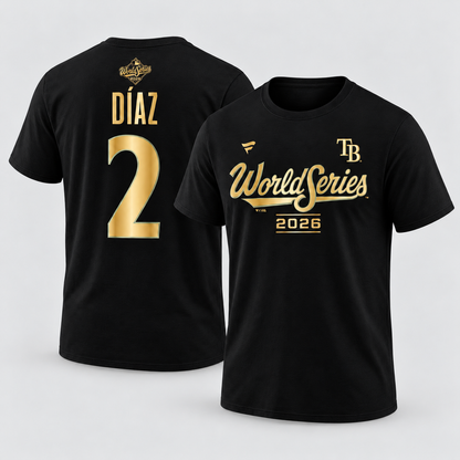 TBR American League Champions 2026 #2  Yandy Díaz Gold Edition Two Sides T-Shirt - Printed