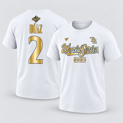 TBR American League Champions 2026 #2  Yandy Díaz Gold Edition Two Sides T-Shirt - Printed