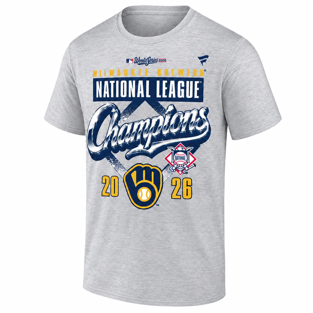 Milwaukee Brewers 2026 NL Champions One Side T-Shirt - Printed