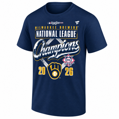 Milwaukee Brewers 2026 NL Champions One Side T-Shirt - Printed