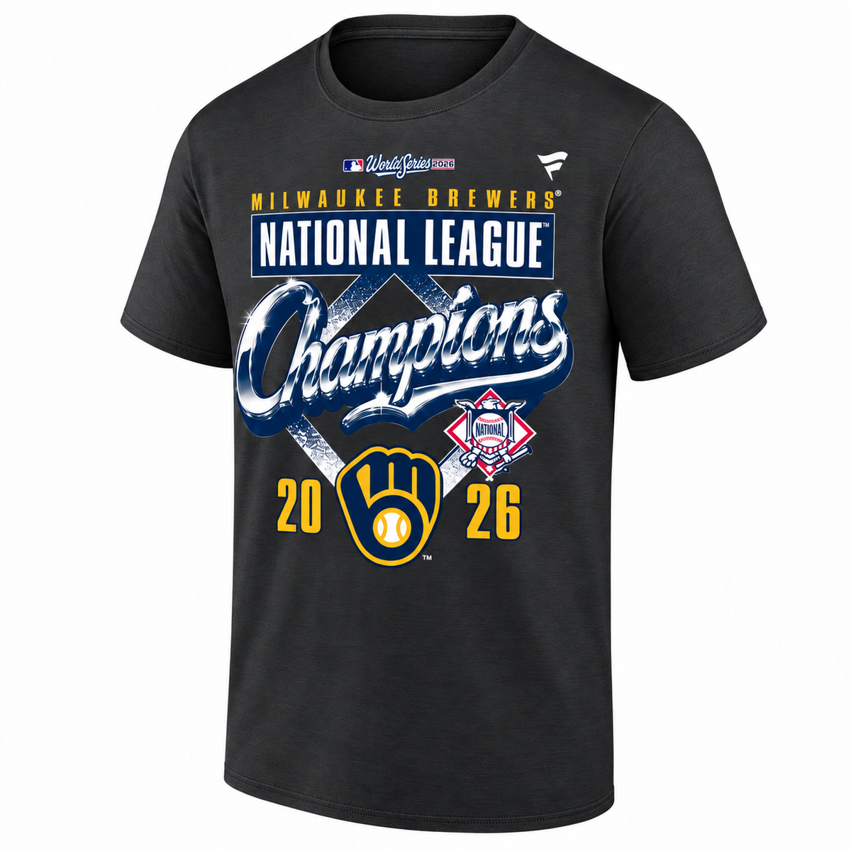 Milwaukee Brewers 2026 NL Champions One Side T-Shirt - Printed