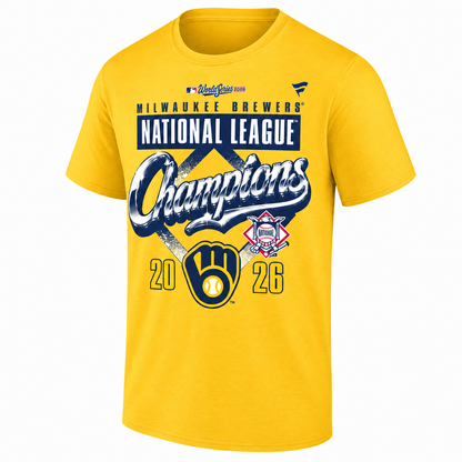 Milwaukee Brewers 2026 NL Champions One Side T-Shirt - Printed