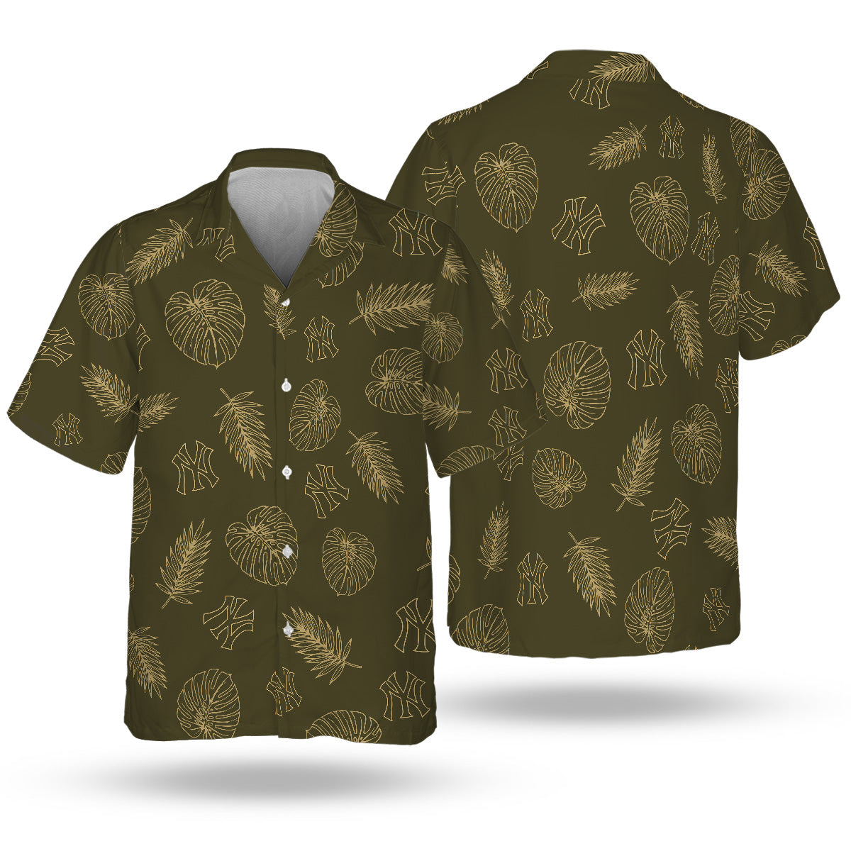 NYY Special Armed Forces Hawaiian Design Button Shirt V3